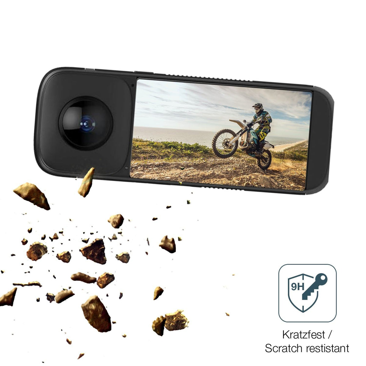 2x 9H Schutzfolie matt für PANOX V2 Actioncam P223 Panzerfolie