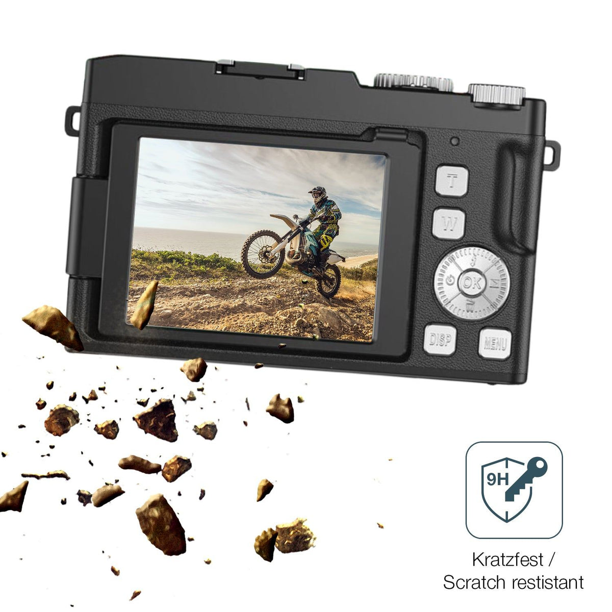 2x 9H Schutzfolie matt für YiFuar 075bk Digitalkamera Panzerfolie