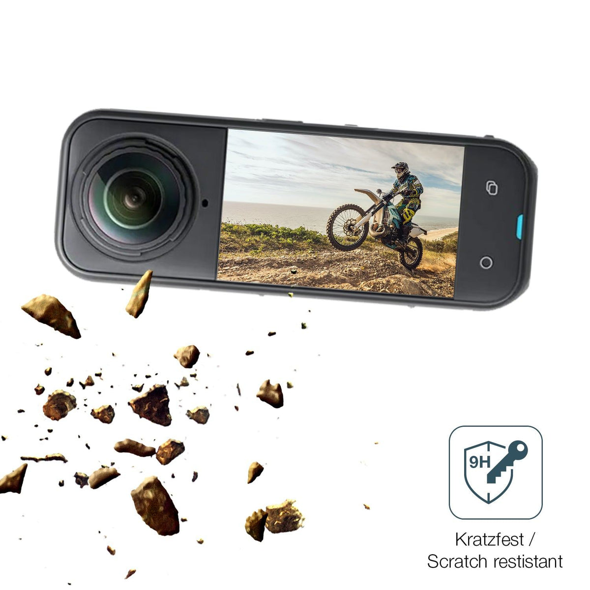 2x 9H Schutzfolie matt für Insta360 X5 Panzerfolie