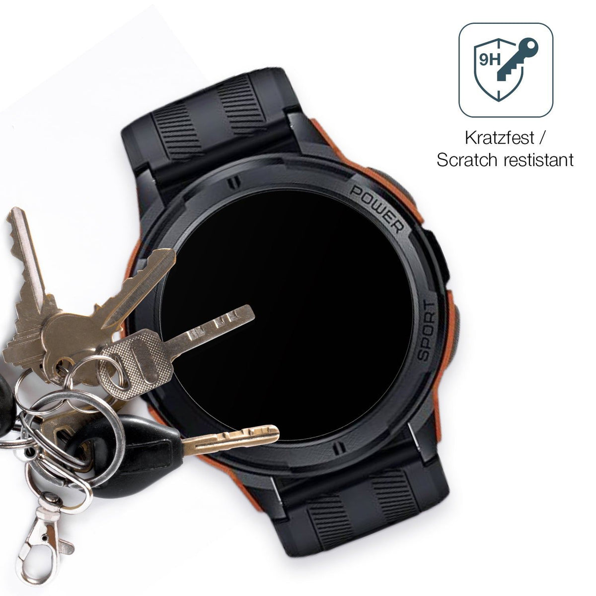 2x 9H Schutzfolie matt für Oukitel BT10 / BT103 Smartwatch Panzerfolie