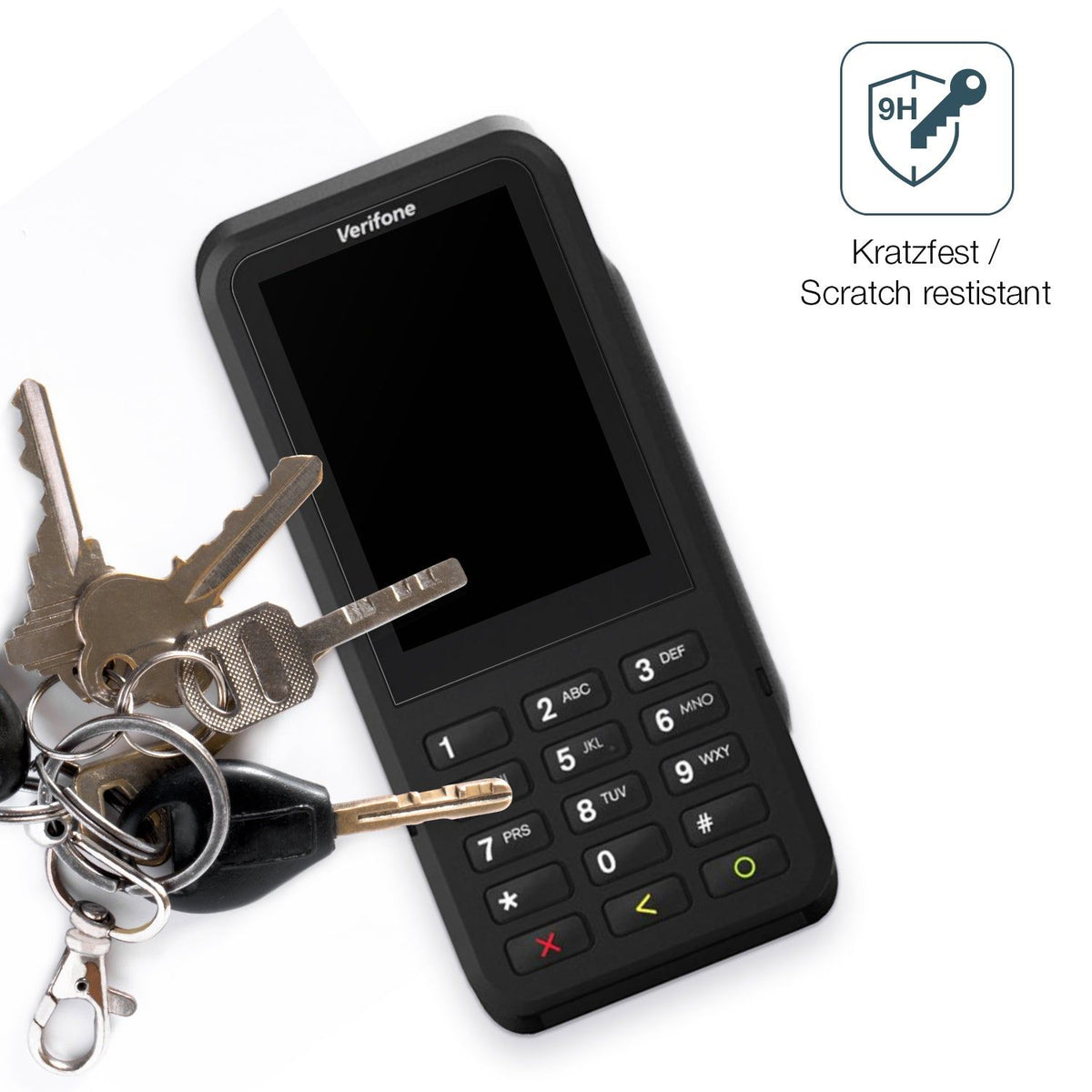 2x 9H Schutzfolie matt für Verifone P630 Panzerfolie