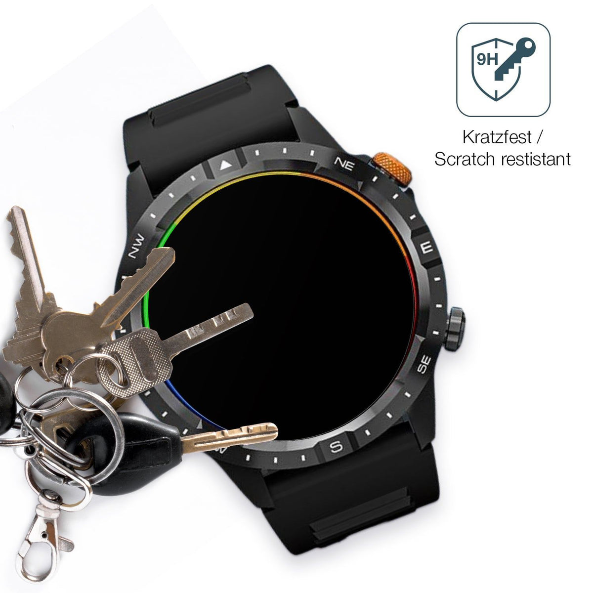 2x 9H Schutzfolie matt für Banlvs Smartwatch 1.39 Zoll Panzerfolie
