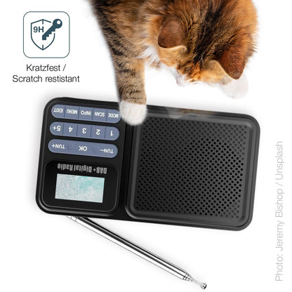 2x 9H Schutzfolie matt für Gallypek DAB Radio Panzerfolie