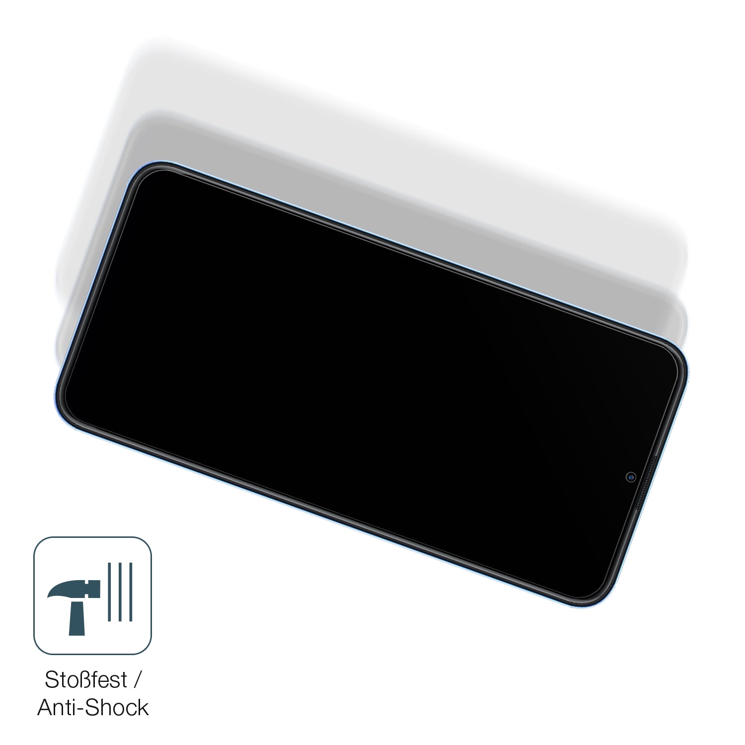 Schutz gegen Kratzer auf dem Coolpad Cool 12A Glas durch Schlüssel, Stöße gegen die Tischkante oder Stürze