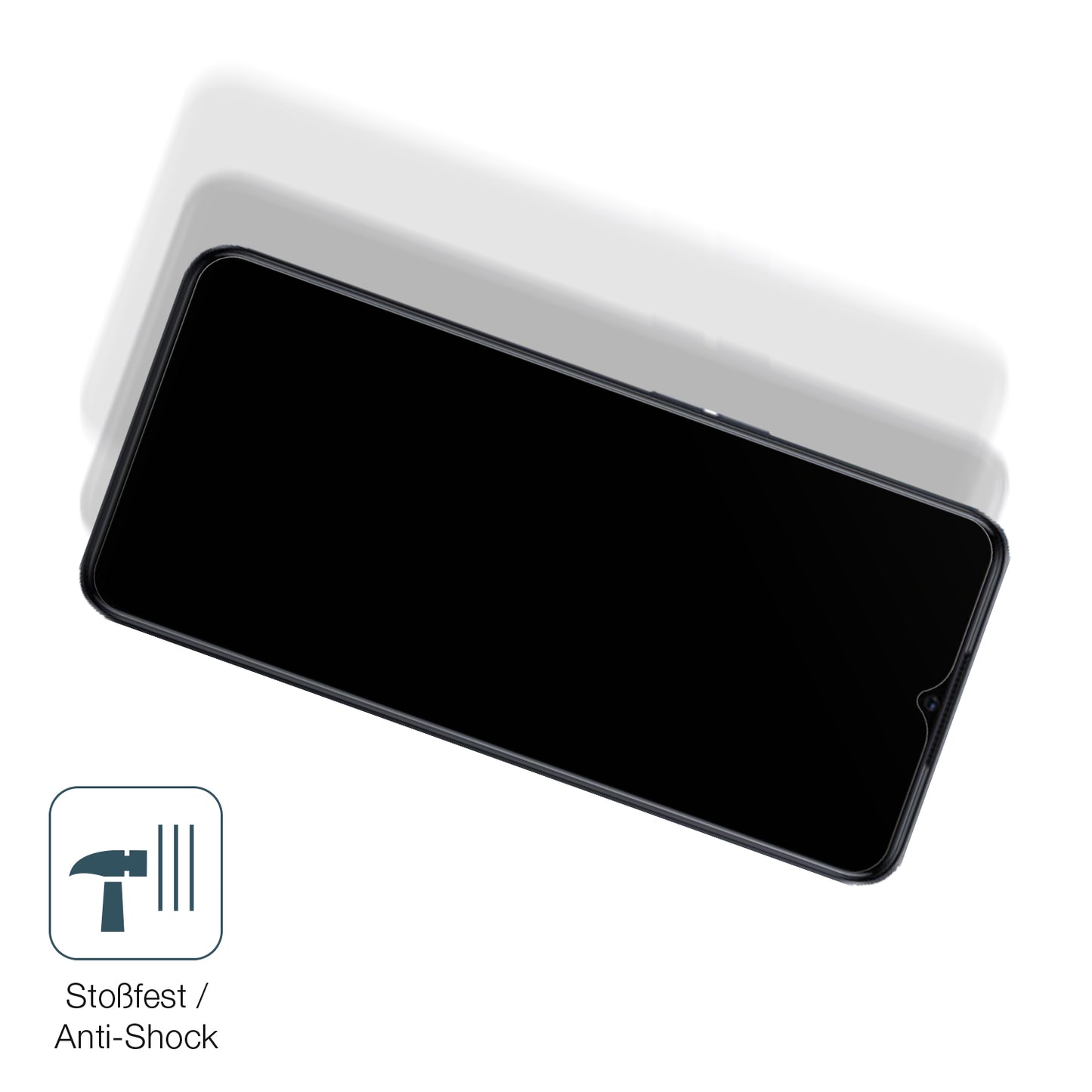 Schutz gegen Kratzer auf dem OPPO A77 5G Glas durch Schlüssel, Stöße gegen die Tischkante oder Stürze