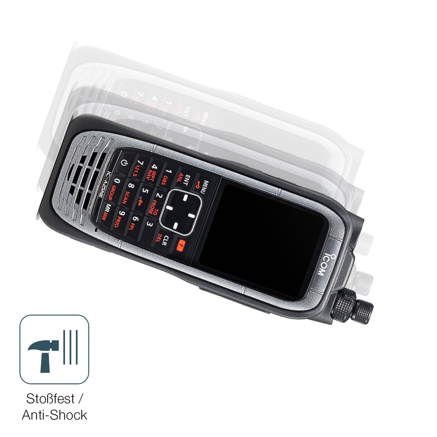 2x 9H Schutzfolie matt für Icom IC-A25NE Panzerfolie