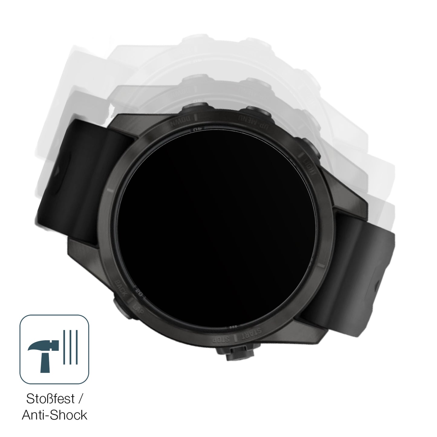 2x 9H Schutzfolie matt für Garmin Fenix 7s Pro 51mm Panzerfolie