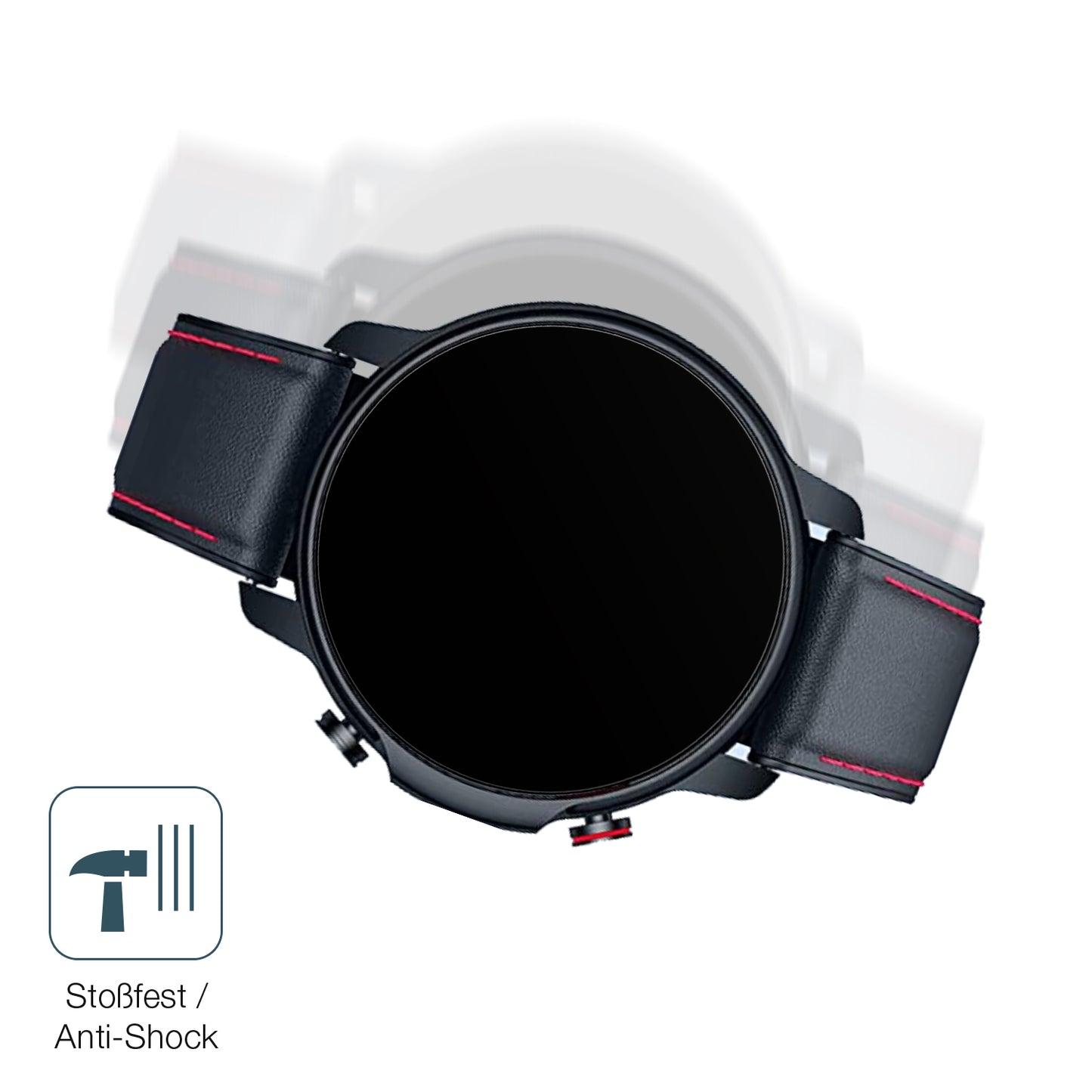 Schutz gegen Kratzer auf dem Motsfit 1,32 Zoll Smartwatch Glas durch Schlüssel, Stöße gegen die Tischkante oder Stürze