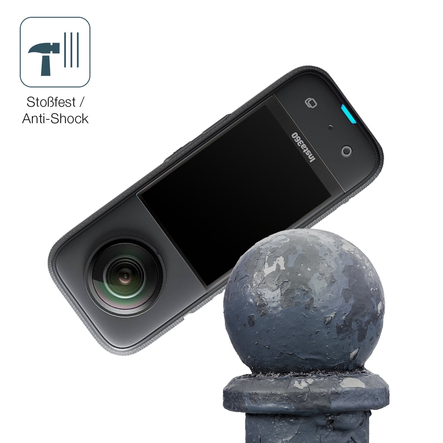 2x 9H Schutzfolie matt für Akaso 360 Grad Action Cam Panzerfolie