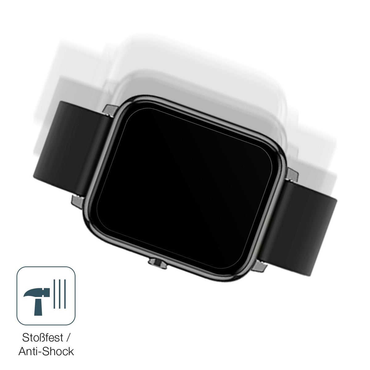 1x 9H Schutzfolie matt für Popglory Smartwatch Panzerfolie