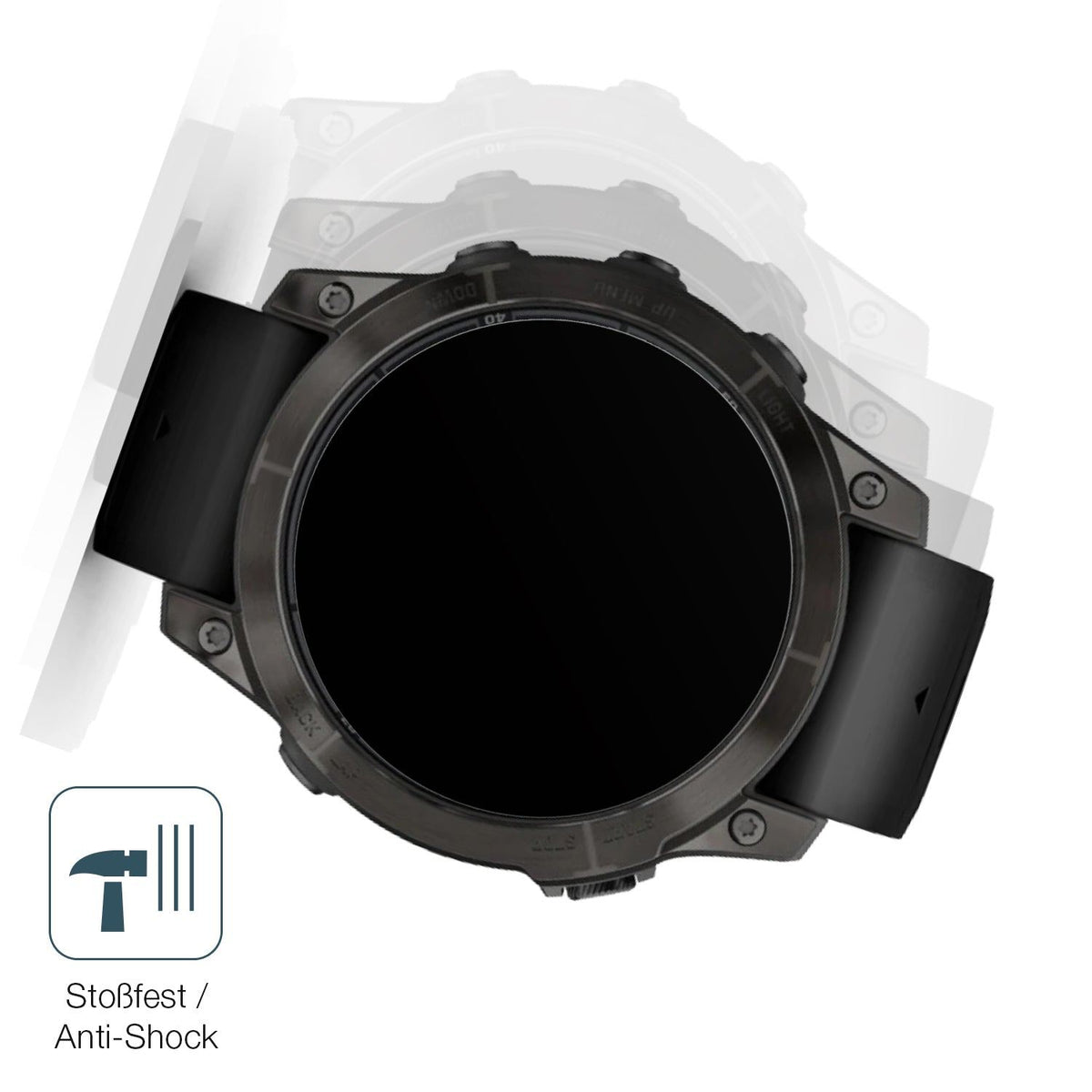 2x 9H Schutzfolie matt für Garmin Fenix 7 Pro 51mm Panzerfolie