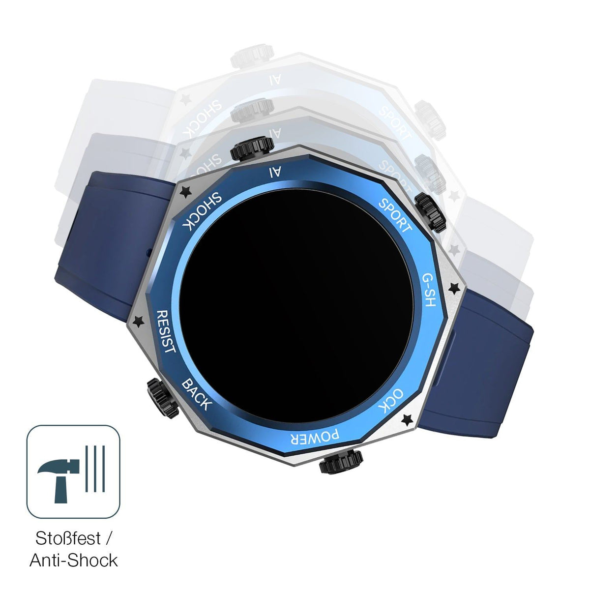 2x 9H Schutzfolie matt für Rogbid Tank M1 Smartwatch Panzerfolie