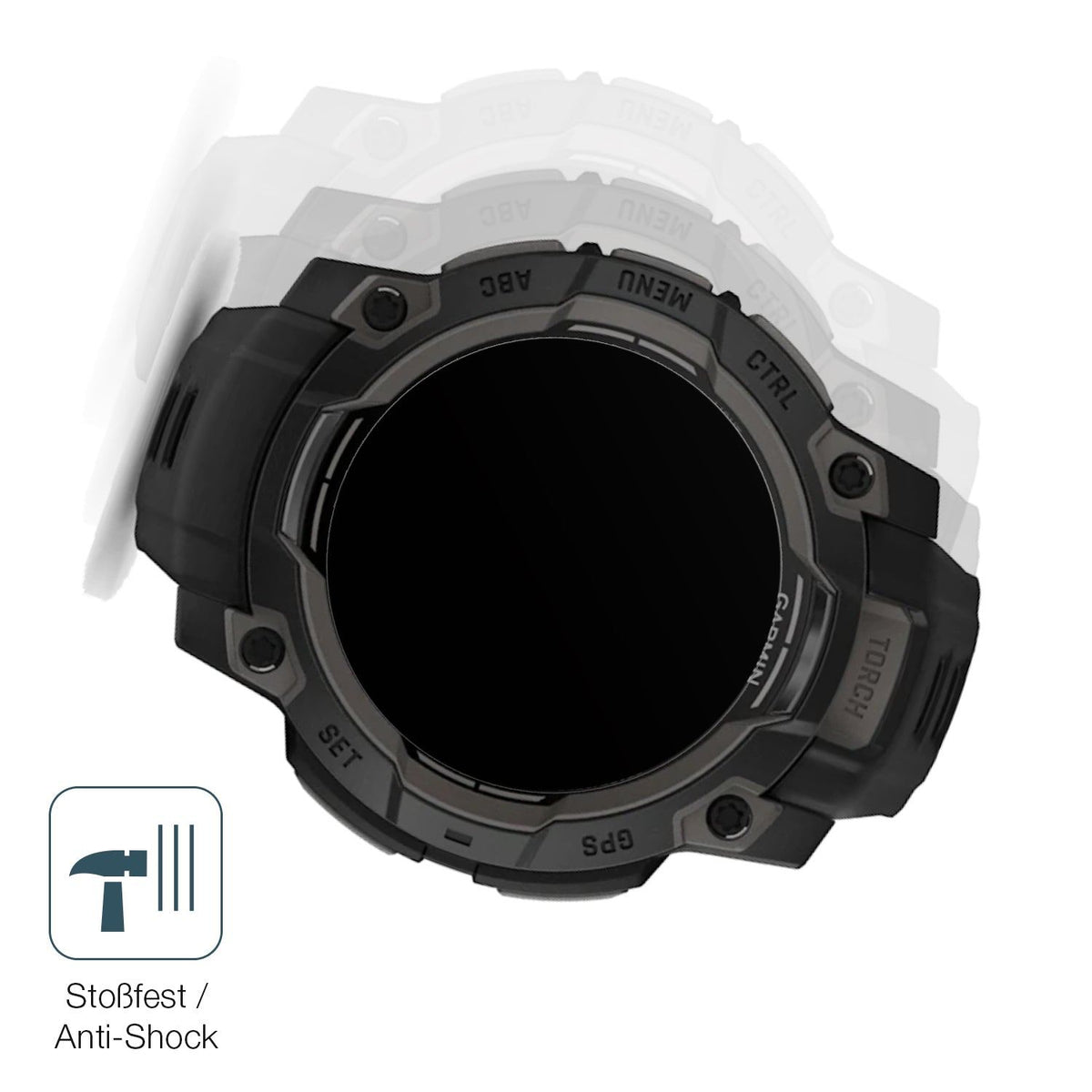 2x 9H Schutzfolie matt für Garmin Instinct 3 45mm Panzerfolie