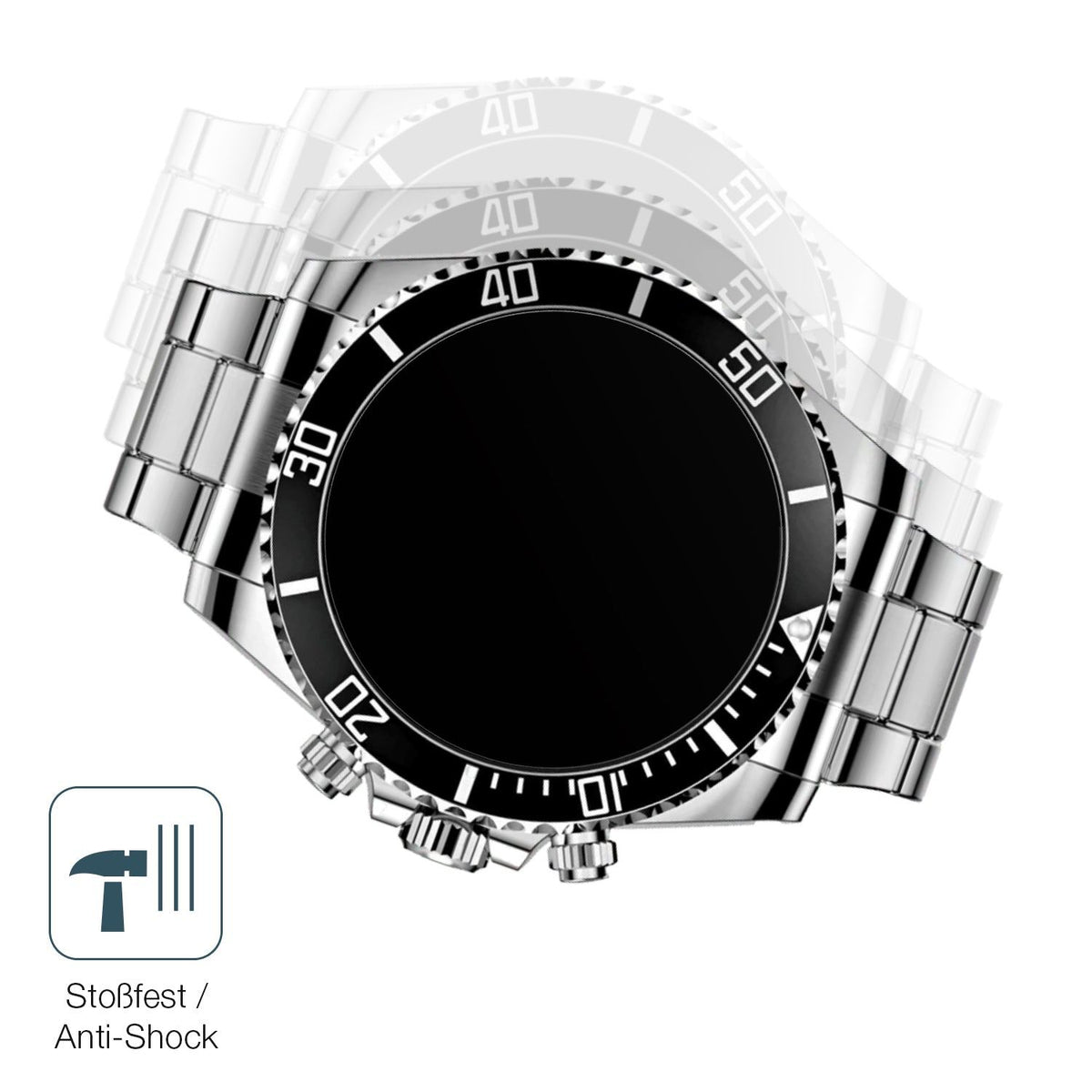 2x 9H Schutzfolie matt für Nexos Pro Smartwatch Panzerfolie