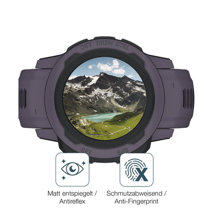 2x 9H Schutzfolie matt für Garmin Instinct 2S (45mm) Panzerfolie