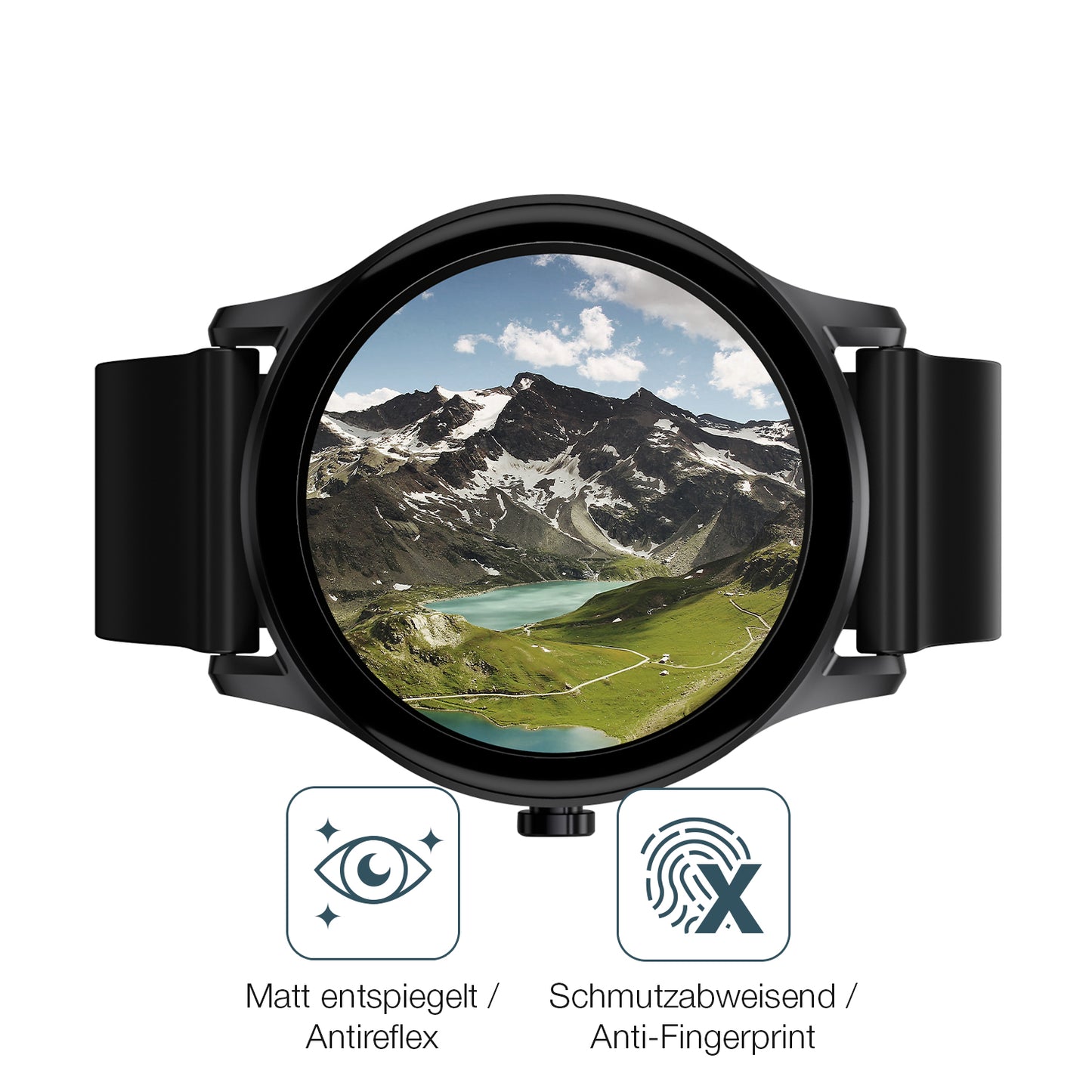 2x 9H Schutzfolie matt für Haylou GS Smartwatch Panzerfolie