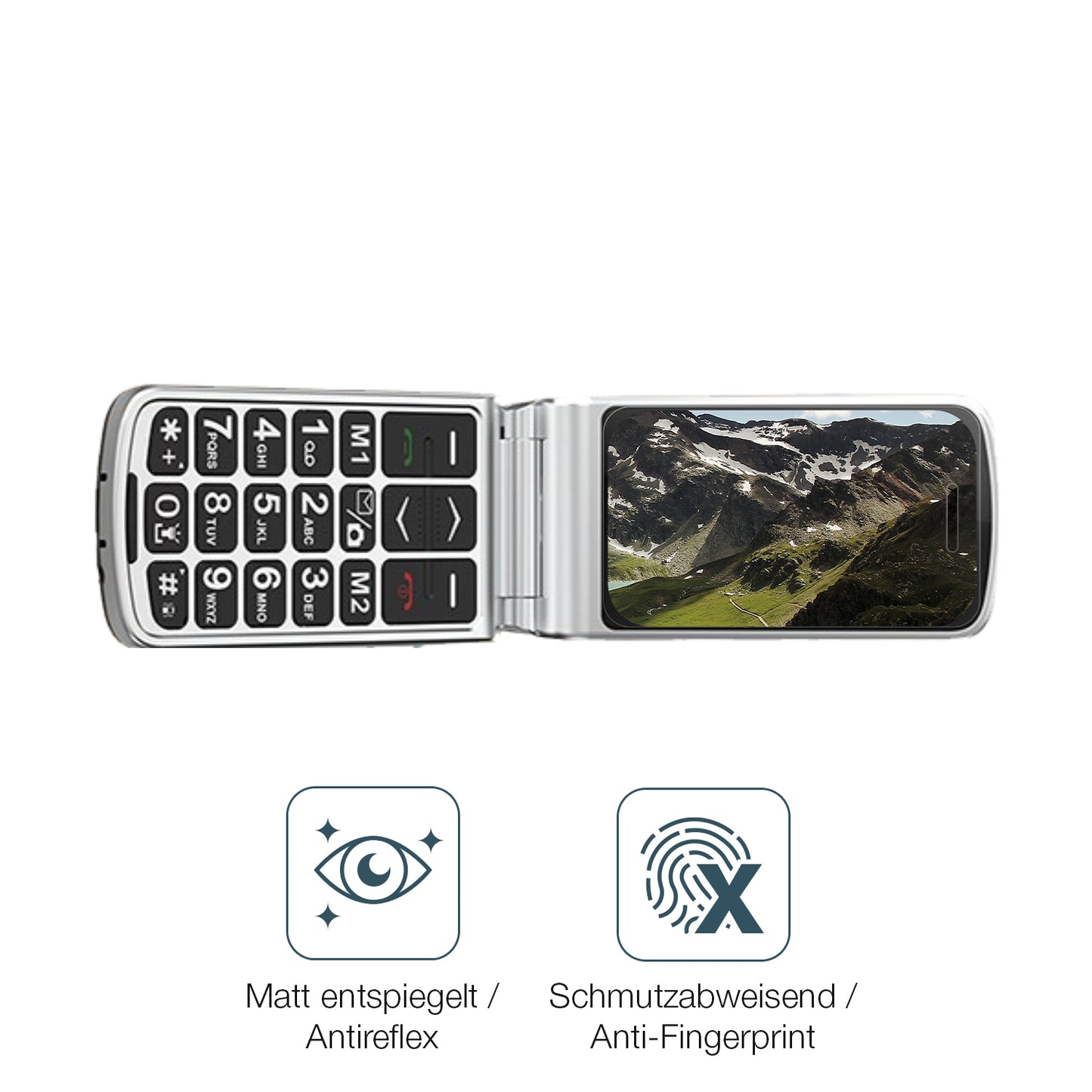2x 9H Schutzfolie matt für Sweetlink F3 Plus 4G Panzerfolie