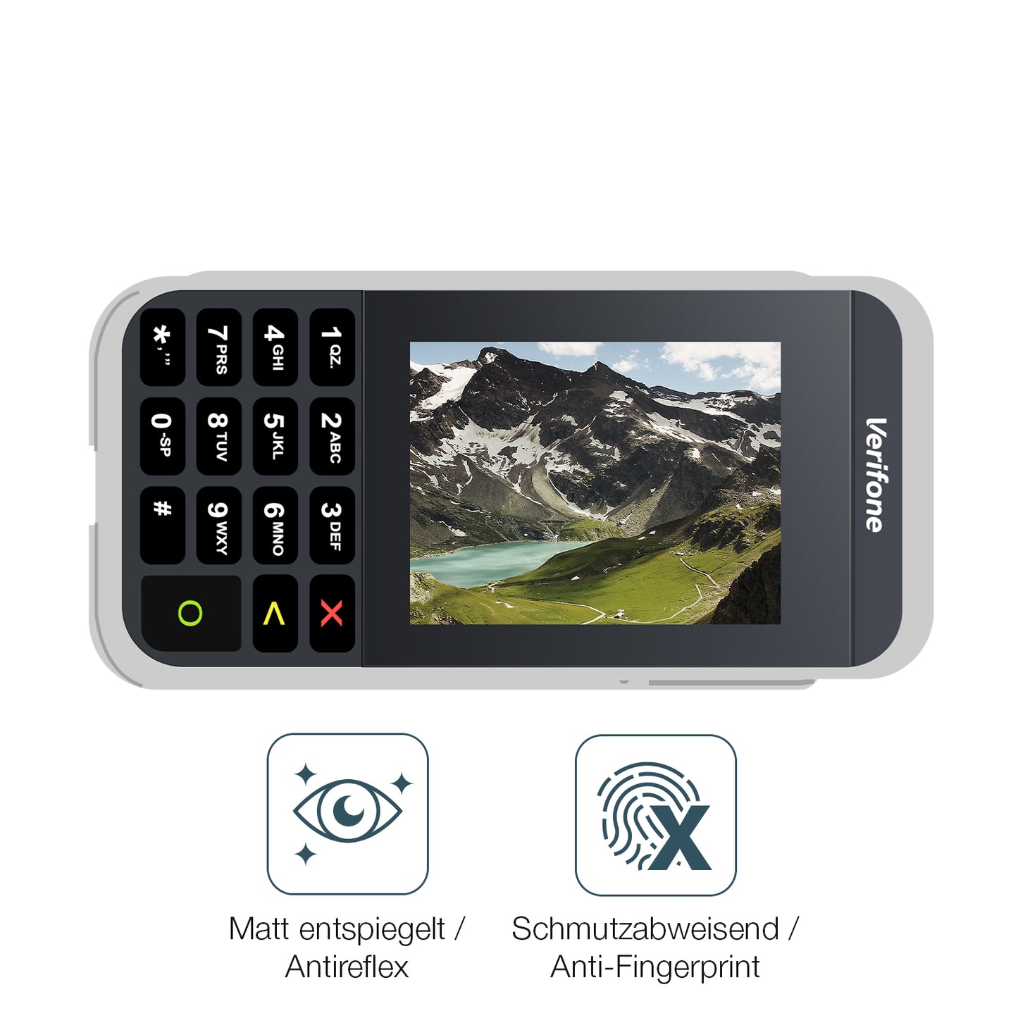 2x 9H Schutzfolie matt für Verifone e285 Panzerfolie