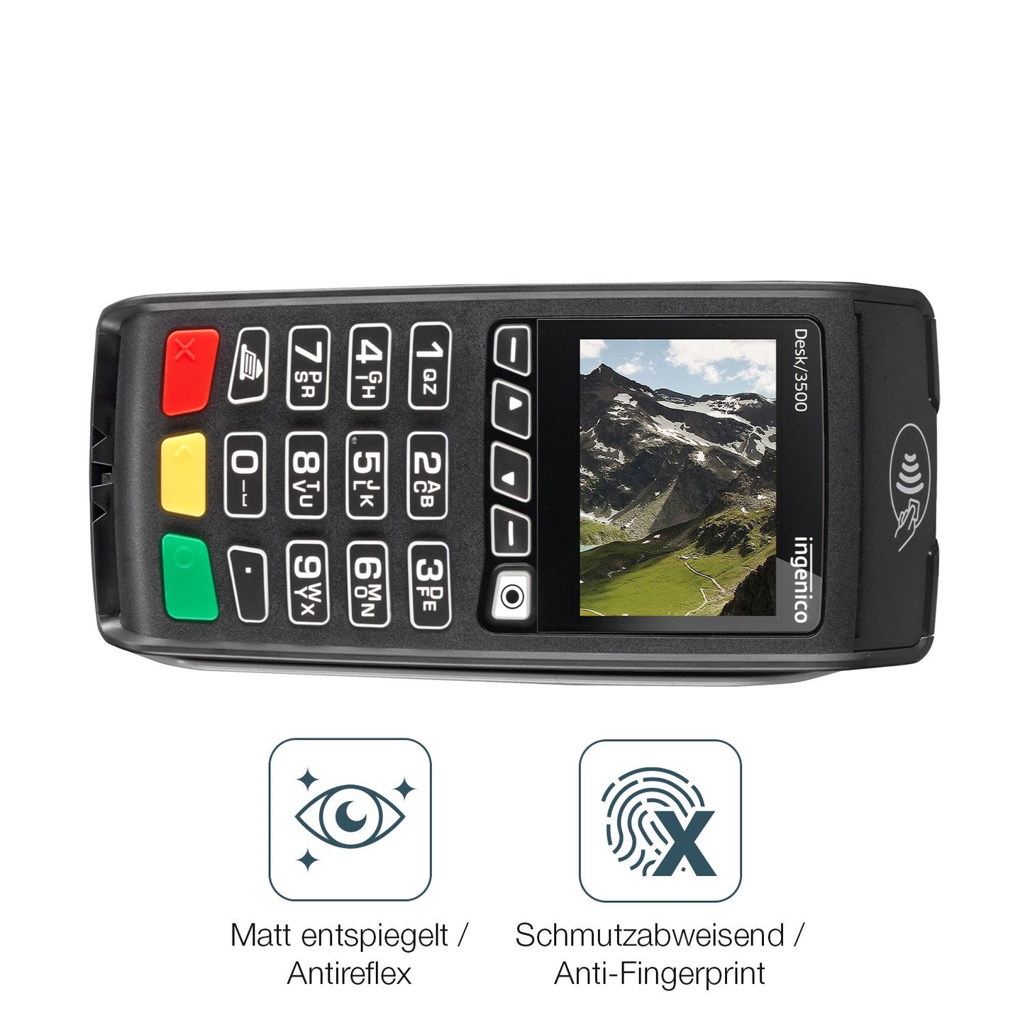 4x Schutzfolie matt für Ingenico Desk 3500 Display-Schutzfolie