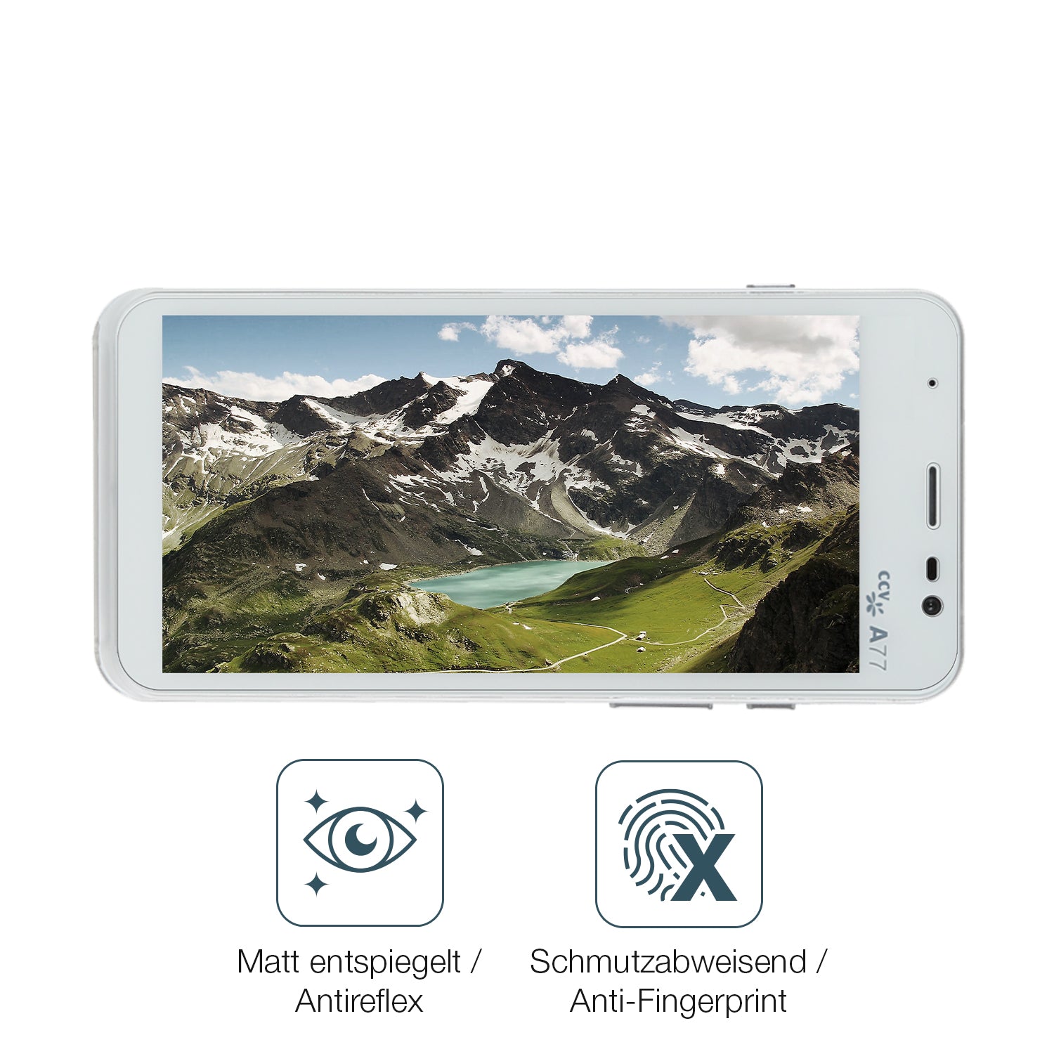 9H Hartbeschichtete, flexible Folie passend zugeschnitten für CCV compact A77