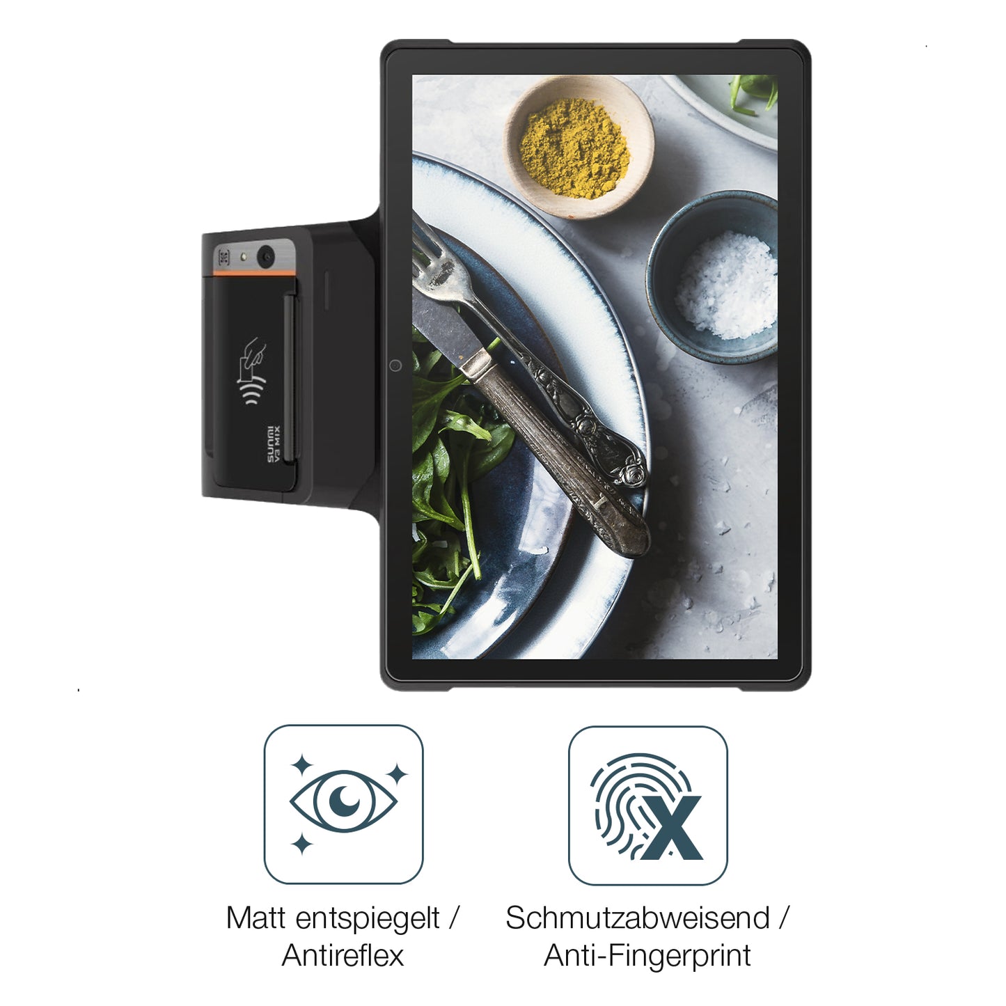 9H Hartbeschichtete, flexible Folie passend zugeschnitten für sunmi V3 Mix