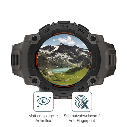 9H Hartbeschichtete, flexible Folie passend zugeschnitten für Garmin Instinct E 45mm