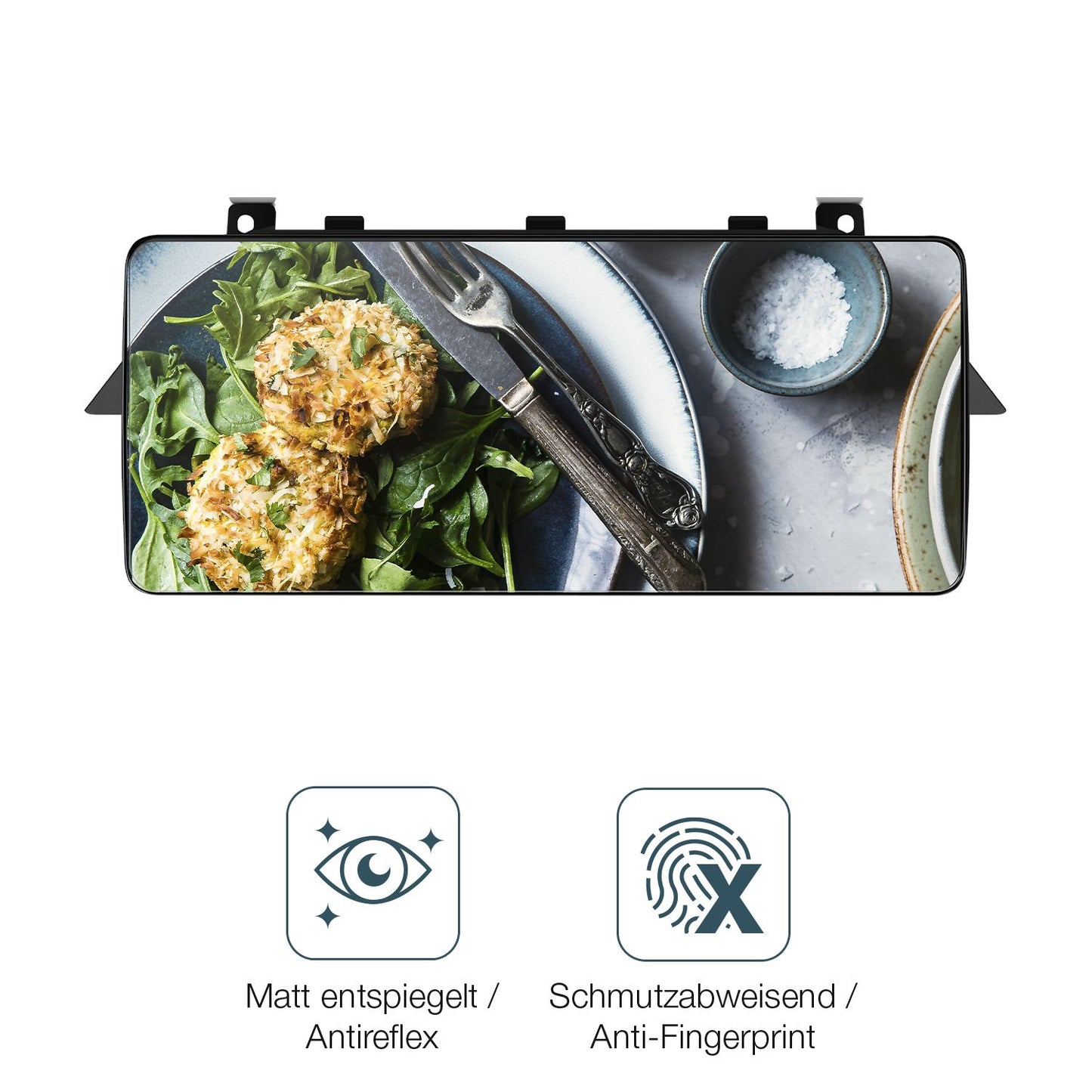 9H Hartbeschichtete, flexible Folie passend zugeschnitten für Xtrons QLB22X3UNL 12.3 Zoll