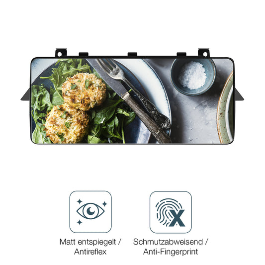 9H Hartbeschichtete, flexible Folie passend zugeschnitten für Xtrons QLB22X3UNL 12.3 Zoll