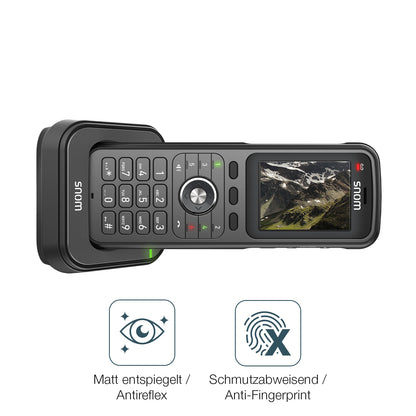 9H Hartbeschichtete, flexible Folie passend zugeschnitten für Snom M56 Dect