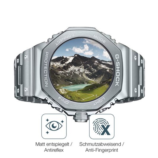 9H Hartbeschichtete, flexible Folie passend zugeschnitten für Casio G-Shock GM-B2100D