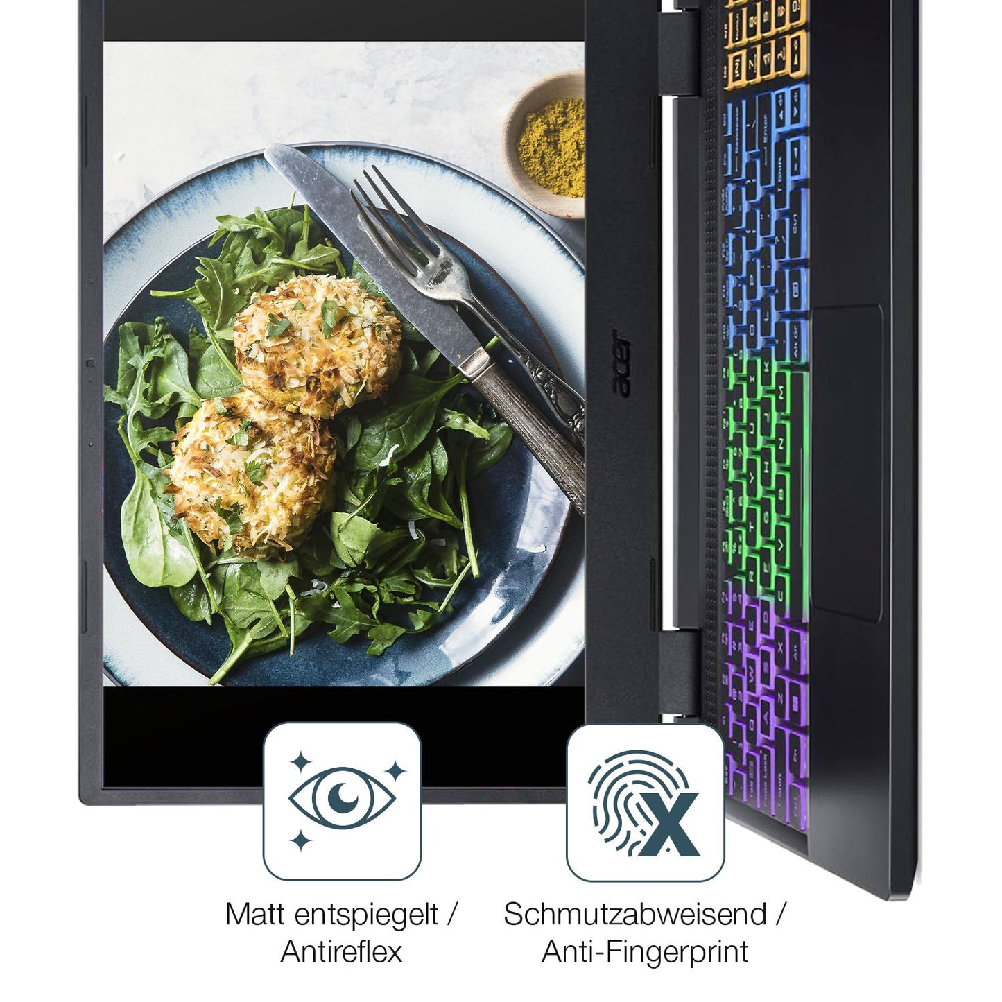 Schutz gegen Kratzer auf dem Acer Nitro 5 AN515-58 Glas durch Schlüssel oder Ähnliches