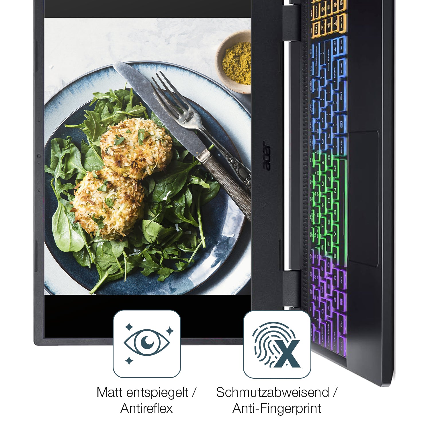 Schutz gegen Kratzer auf dem Acer Nitro 5 AN515-58 Glas durch Schlüssel oder Ähnliches