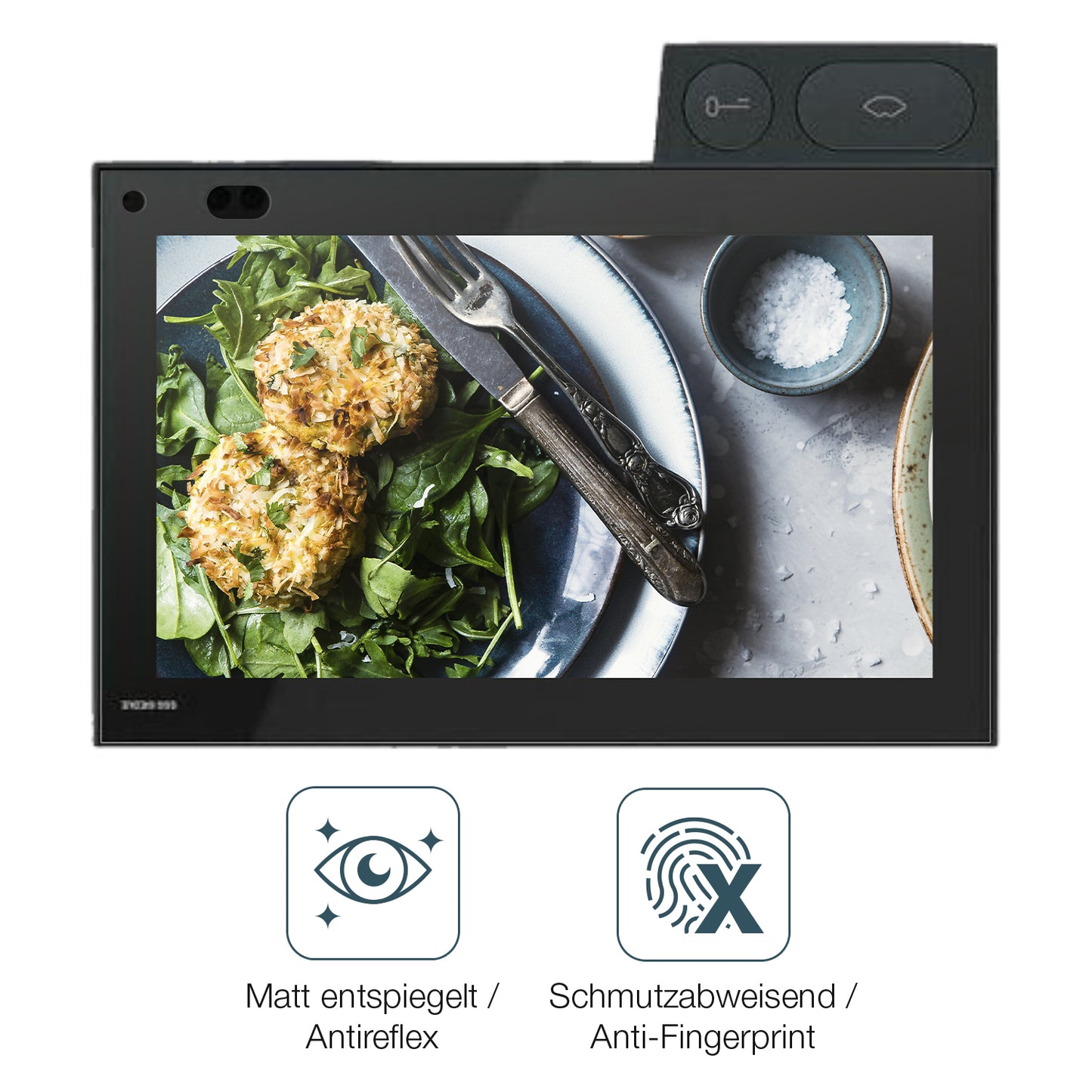 2x Schutzfolie matt für Siedle Axiom A 150-10 Display-Schutzfolie