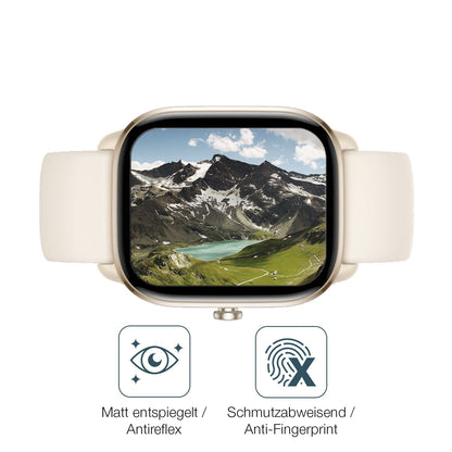 9H Hartbeschichtete, flexible Folie passend zugeschnitten für Amazfit GTS 4 mini