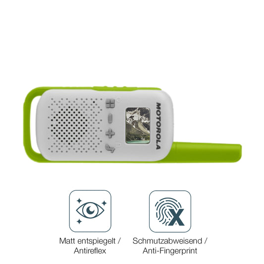 9H Hartbeschichtete, flexible Folie passend zugeschnitten für Motorola Talkabout T42 PMR