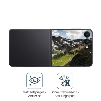 4x Schutzfolie matt für Samsung Galaxy Z Flip7 Aussenseite Display-Schutzfolie