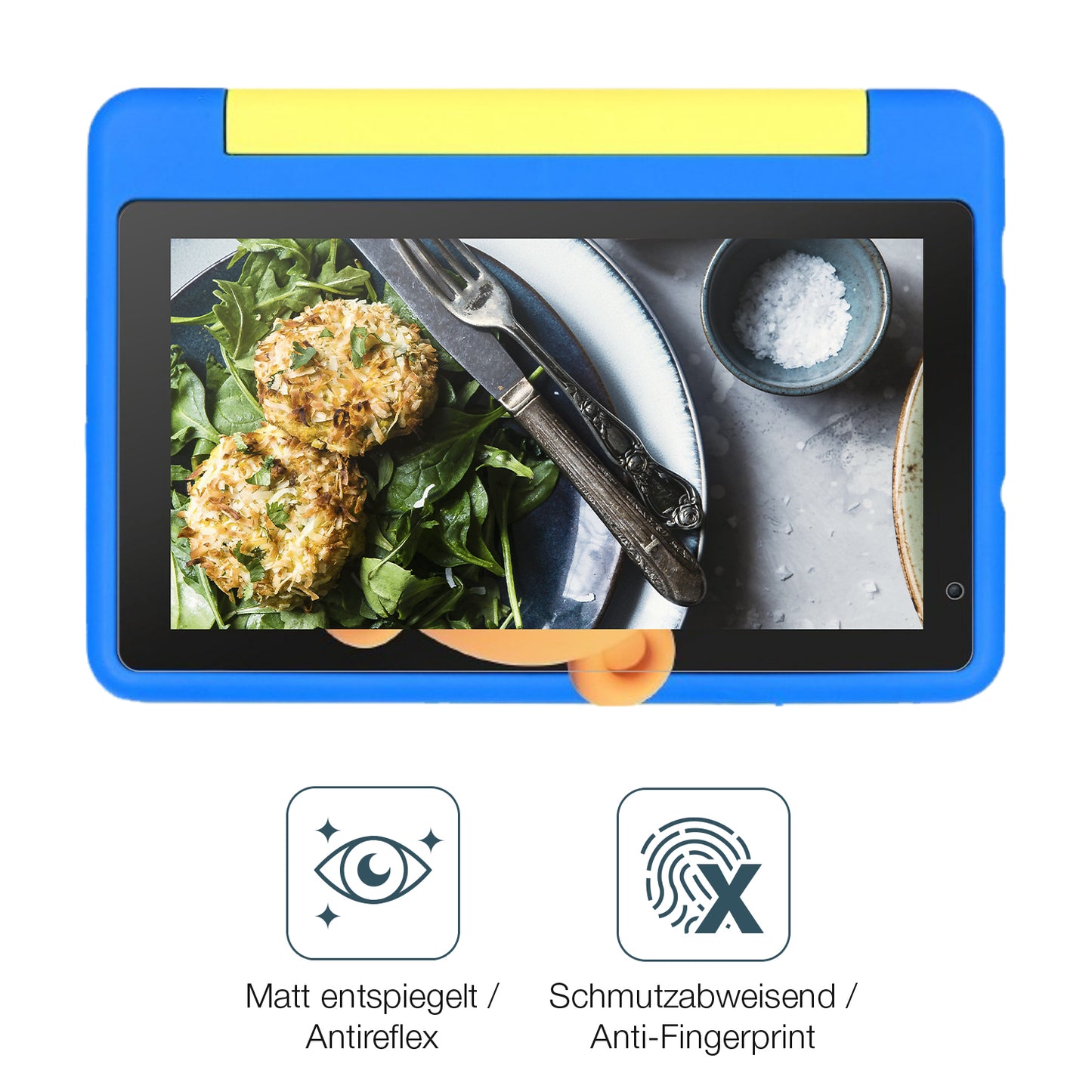 2x Schutzfolie matt für Happybe Kids Tablet 7 Zoll Display-Schutzfolie