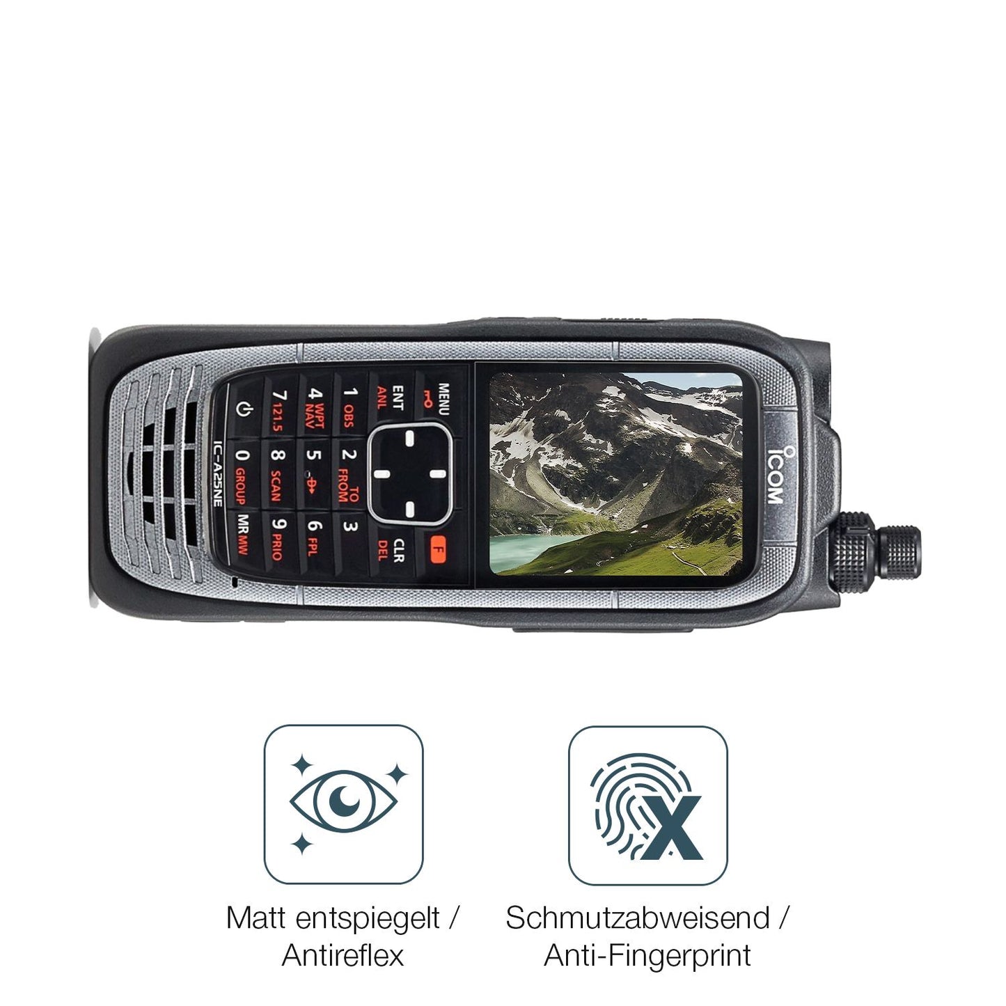 2x 9H Schutzfolie matt für Icom IC-A25NE Panzerfolie