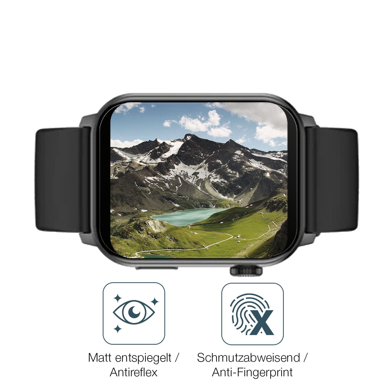 9H Hartbeschichtete, flexible Folie passend zugeschnitten für Fireboltt Ninja Bell