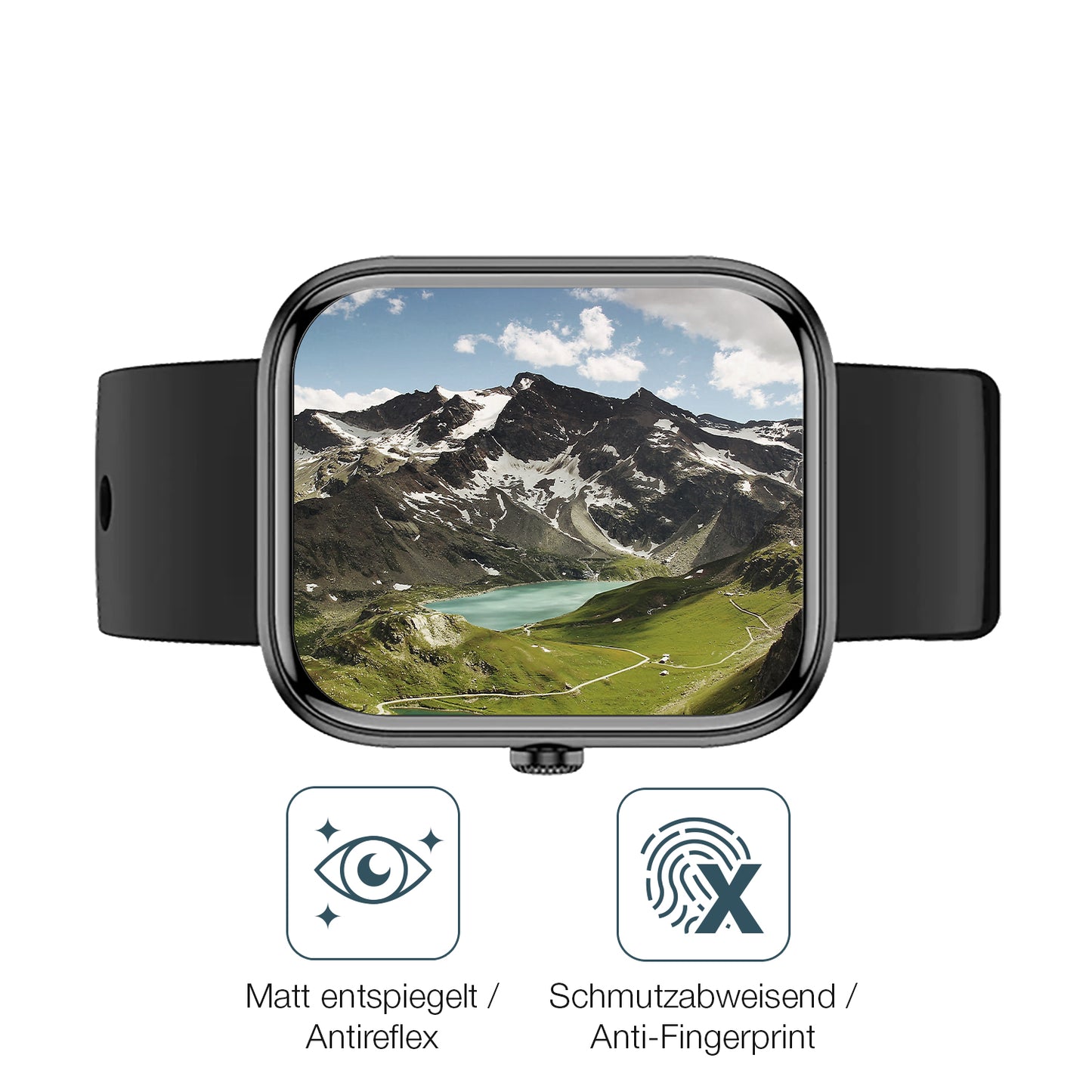 9H Hartbeschichtete, flexible Folie passend zugeschnitten für Fireboltt Ninja Call 2