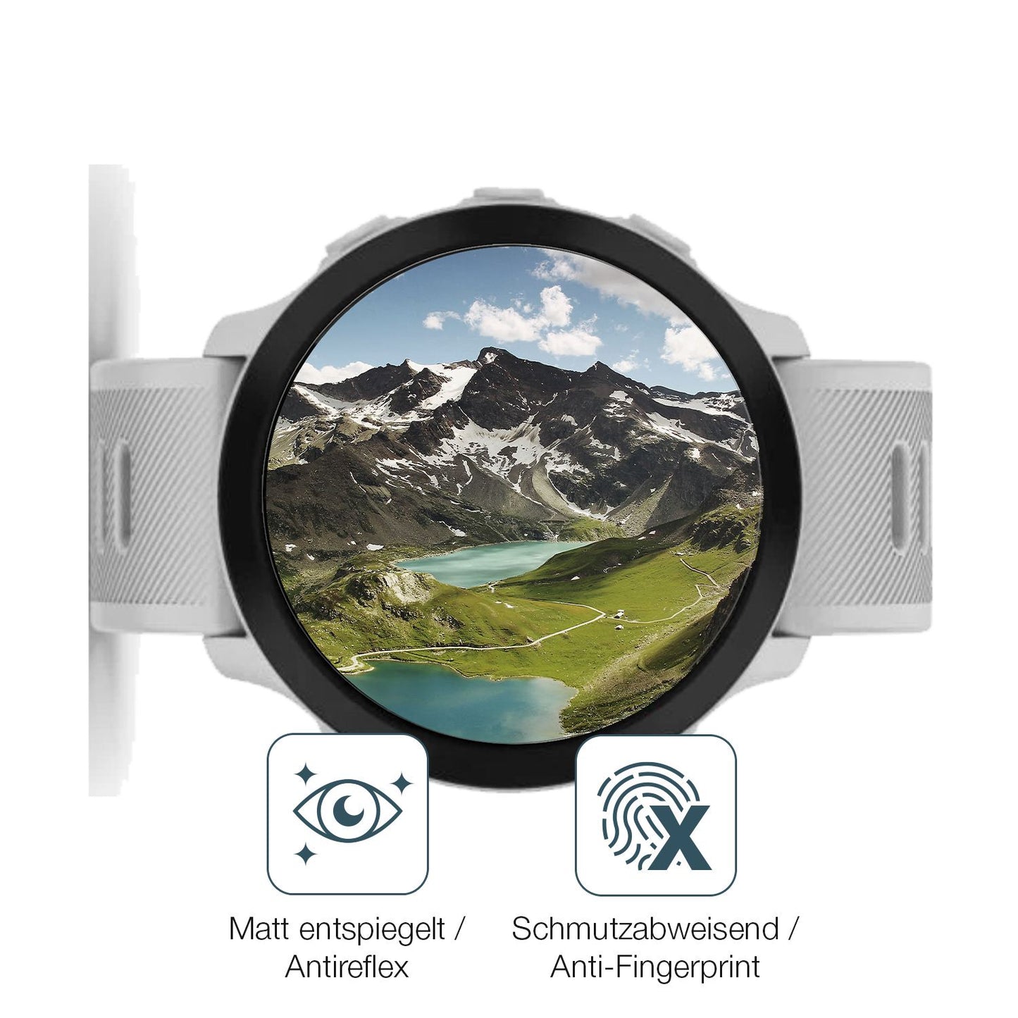 2x 9H Schutzfolie matt für Garmin Forerunner 55 Panzerfolie
