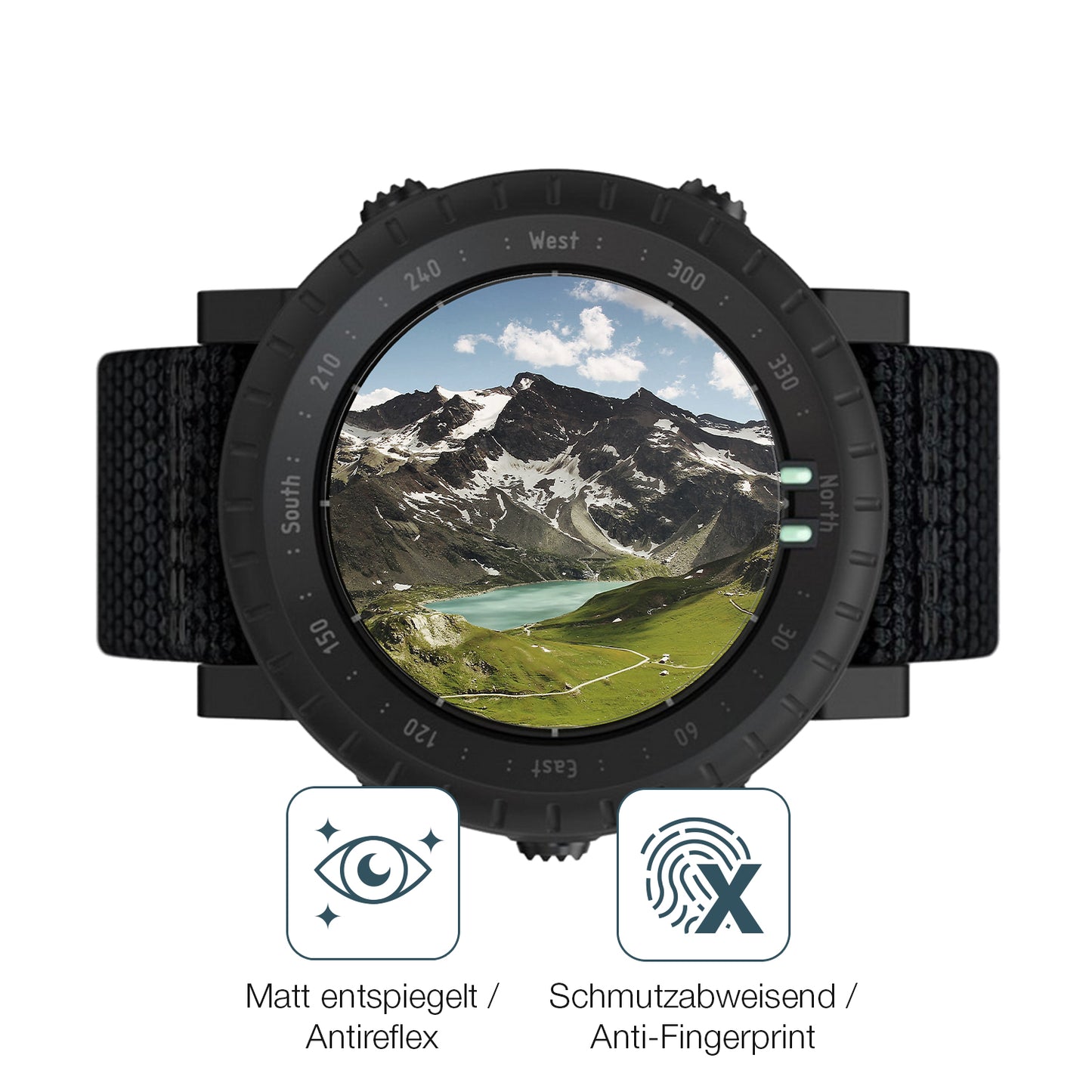 2x 9H Schutzfolie matt für Suunto Core Alpha Panzerfolie