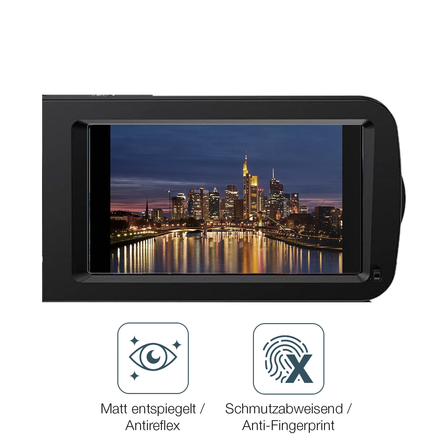 2x 9H Schutzfolie matt für CAMKORY 3051 Camcorder Panzerfolie