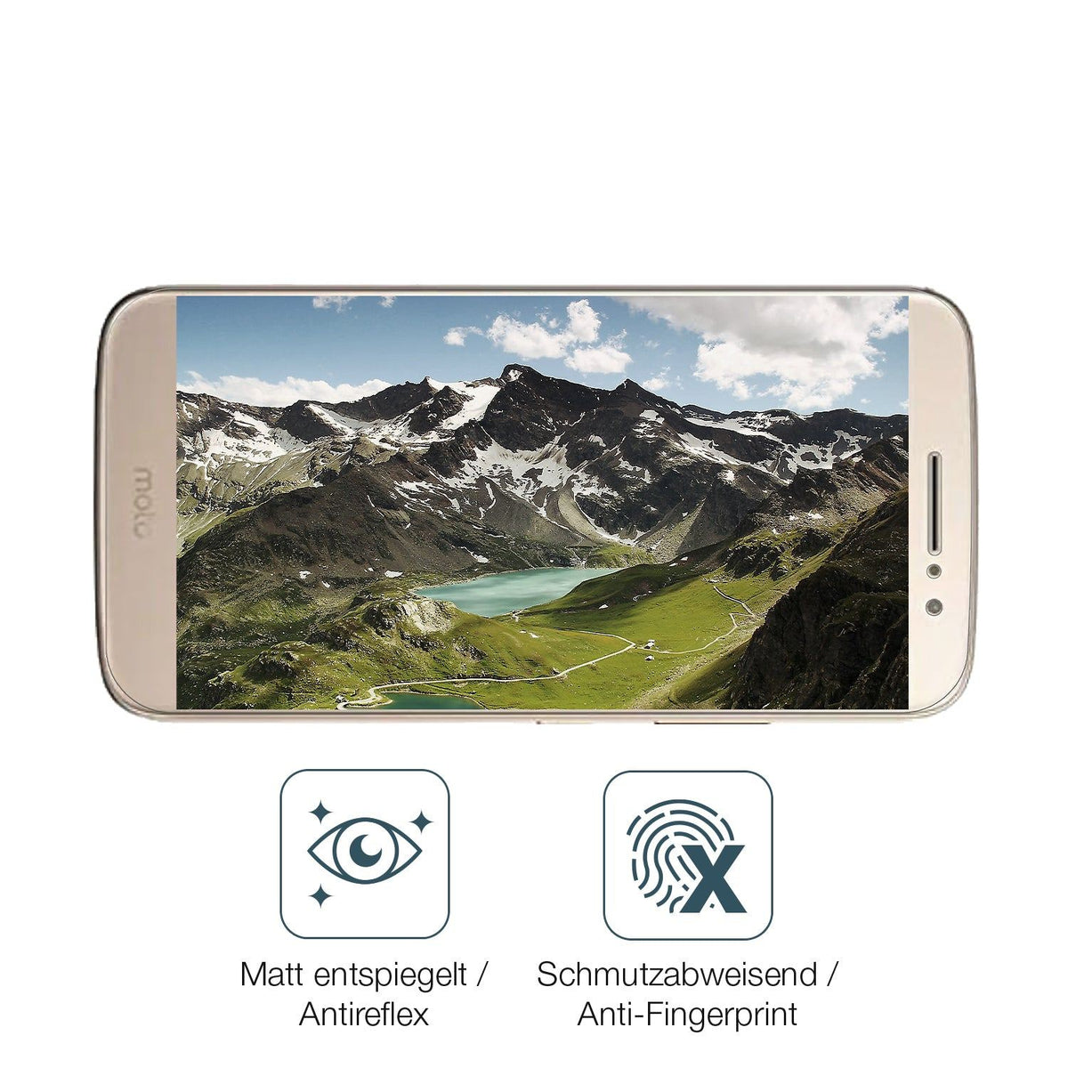 2x 9H Schutzfolie matt für Motorola Moto M CXT 1663 Panzerfolie