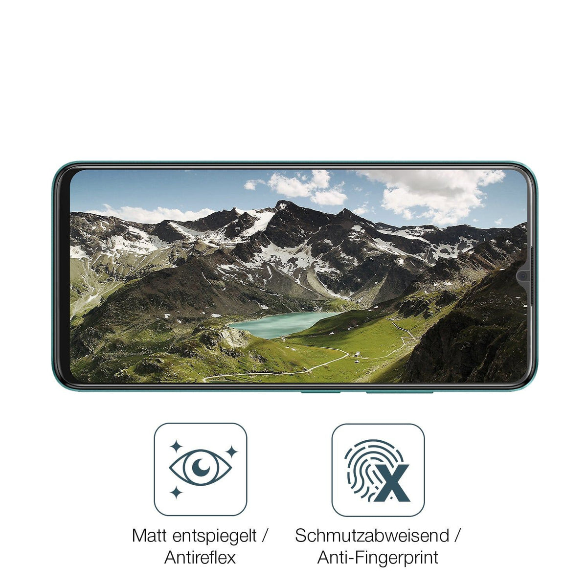 2x 9H Schutzfolie matt für ZTE Blade A34 Panzerfolie