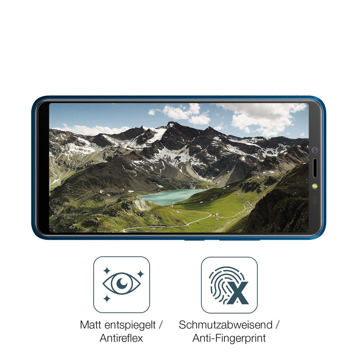 2x 9H Schutzfolie matt für BQ 6030G Practic Panzerfolie