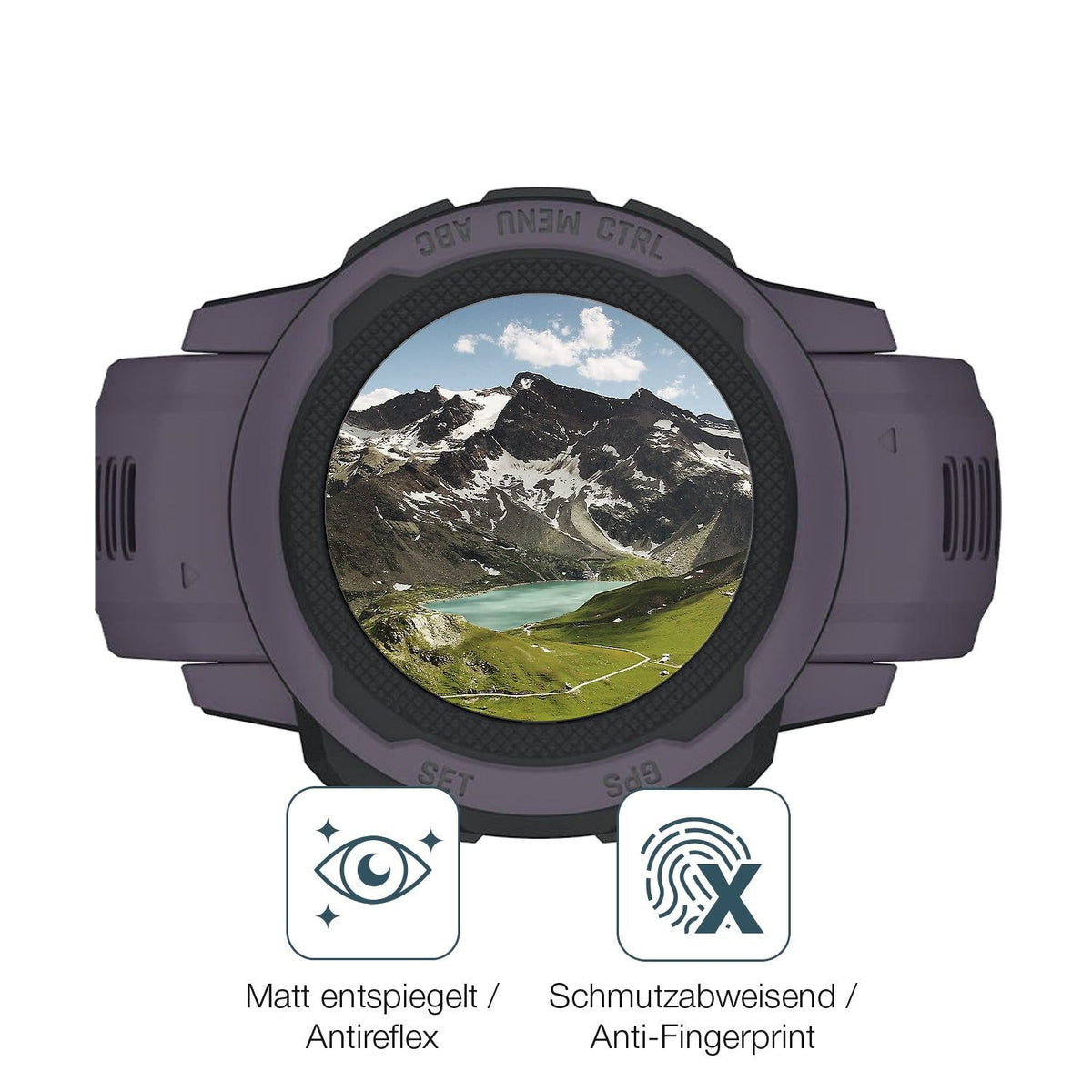 2x 9H Schutzfolie matt für Garmin Instinct 2S (45mm) Panzerfolie