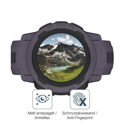 2x 9H Schutzfolie matt für Garmin Instinct 2S (45mm) Panzerfolie