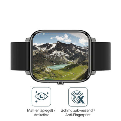 1x 9H Schutzfolie matt für Popglory Smartwatch Panzerfolie