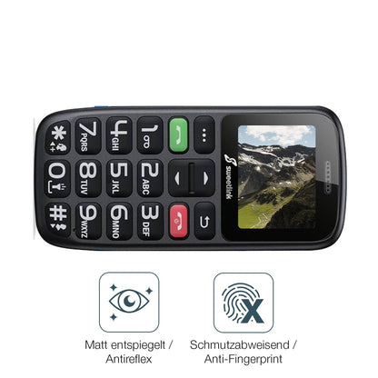 2x 9H Schutzfolie matt für SweetLink S2Plus Panzerfolie
